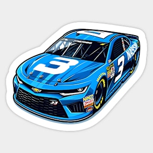 cool blue nascar car, greatest grand prix champion Sticker